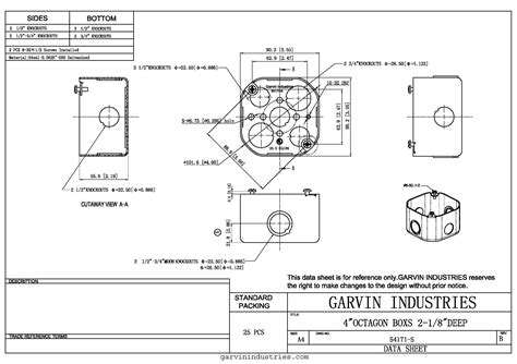 octagonal junction box dimensions|4 inch octagon box.